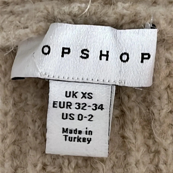 Topshop Wool Blend Open Front Belted Cardigan - NWOT - Size 0-2 - Picture 5 of 8